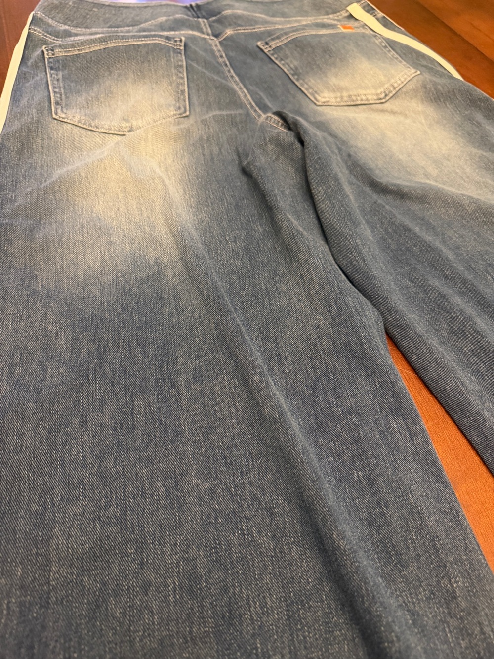 Halara Flex™ High Waisted Stripe Wide Leg Casual Jeans. - Picture 7 of 12